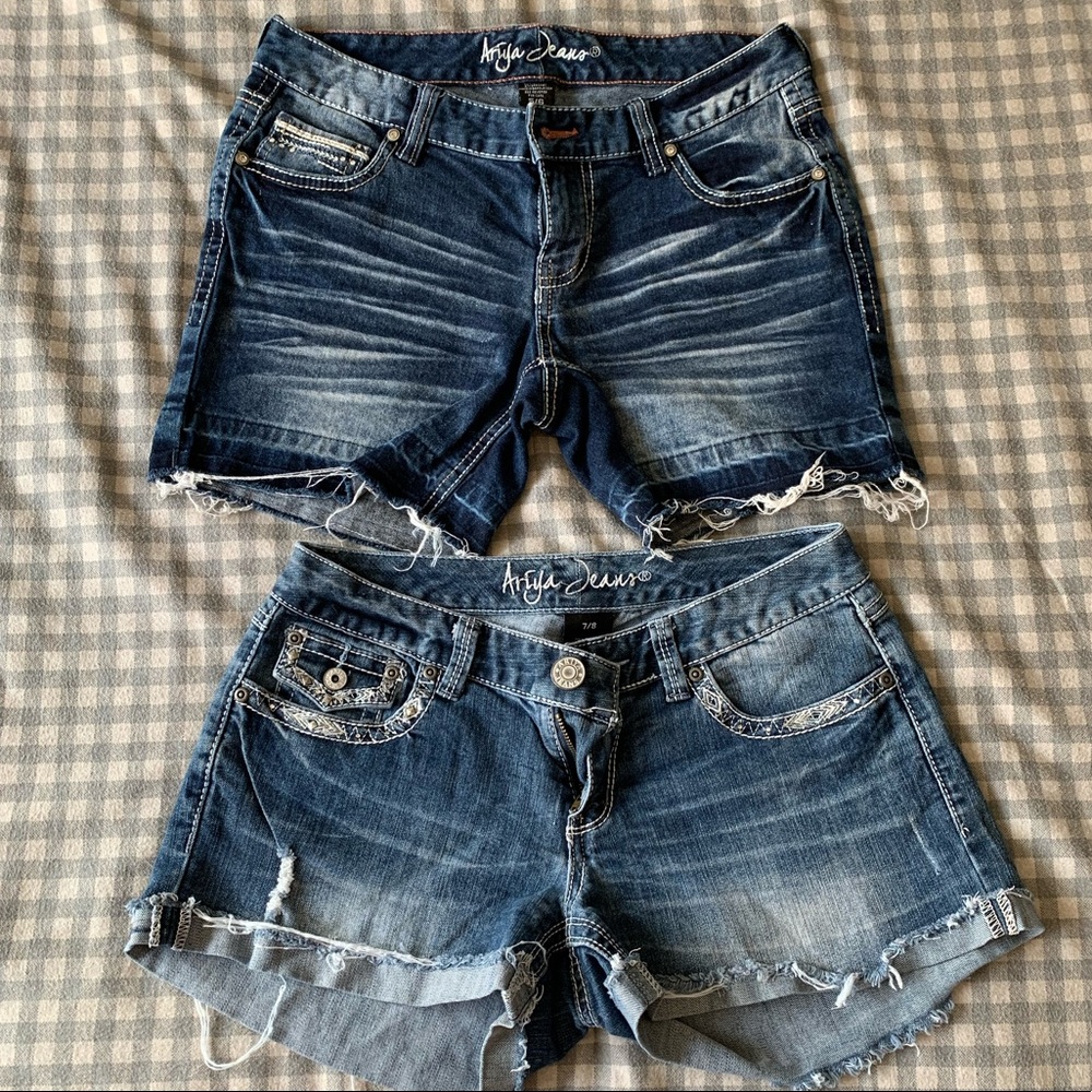 Ariya Jean Shorts: 2 Pair